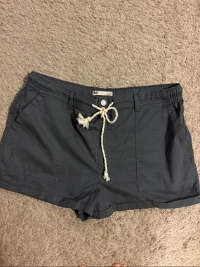 SO Women’s Charcoal Drawstring Athletic Shorts